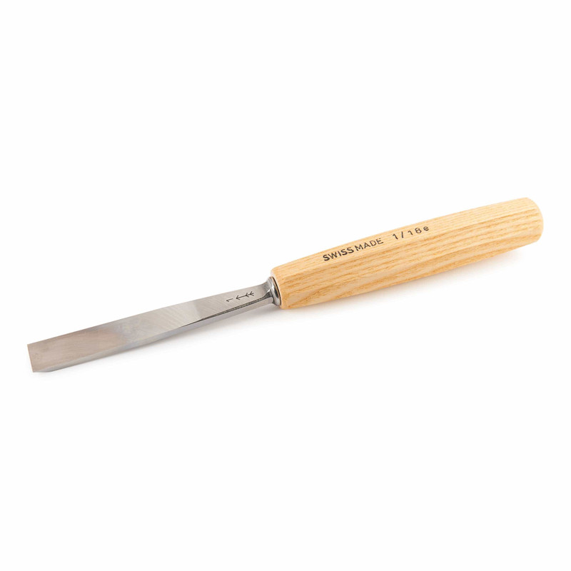 Double Bevel Straight Chisel - Types:Full Size - Sweep:Number 1 - Size:18 mm